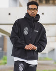 FIRE IRON CROSS EMBROIDERY NYLON JKT