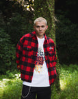 FIRE EMBROIDERY CHECK SHIRT JKT