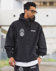 FIRE IRON CROSS EMBROIDERY NYLON JKT