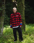 FIRE EMBROIDERY CHECK SHIRT JKT