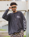 CROSS BORN SNAKE PRINT LONG SLEEVE TEE