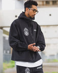 FIRE IRON CROSS EMBROIDERY NYLON JKT