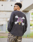 CROSS BORN SNAKE PRINT LONG SLEEVE TEE