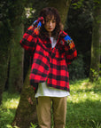 FIRE EMBROIDERY CHECK SHIRT JKT