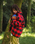 FIRE EMBROIDERY CHECK SHIRT JKT