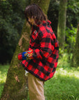 FIRE EMBROIDERY CHECK SHIRT JKT