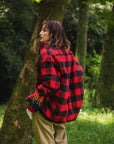FIRE EMBROIDERY CHECK SHIRT JKT