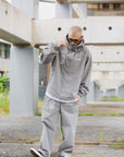FIRE IRON CROSS EMBROIDERY NYLON PANTS