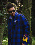 FIRE EMBROIDERY CHECK SHIRT JKT