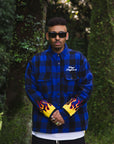 FIRE EMBROIDERY CHECK SHIRT JKT