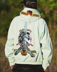 SKULL SWORD EMBROIDERY HOODIE