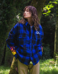 FIRE EMBROIDERY CHECK SHIRT JKT