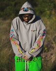 SKULL SWORD EMBROIDERY HOODIE