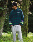 FIRE EMBROIDERY CHECK SHIRT JKT