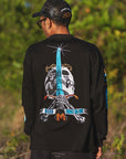 SKULL SWORD EMBROIDERY LONG SLEEVE TEE