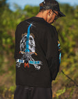 SKULL SWORD EMBROIDERY LONG SLEEVE TEE