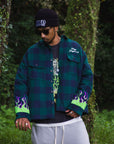 FIRE EMBROIDERY CHECK SHIRT JKT