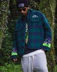 FIRE EMBROIDERY CHECK SHIRT JKT