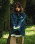 FIRE EMBROIDERY CHECK SHIRT JKT