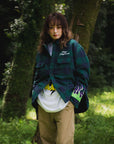 FIRE EMBROIDERY CHECK SHIRT JKT