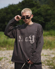 CROSS BONE EMBROIDERY CREW NECK SWEAT