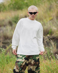 PLAIN EMBROIDERY THERMAL LONG SLEEVE TEE
