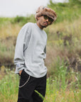 PLAIN EMBROIDERY THERMAL LONG SLEEVE TEE