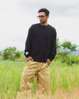 PLAIN EMBROIDERY THERMAL LONG SLEEVE TEE