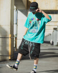 MARIA EMBROIDERY & PRINT RHINE STONE SHORT SLEEVE TEE