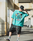 MARIA EMBROIDERY & PRINT RHINE STONE SHORT SLEEVE TEE