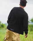 PLAIN EMBROIDERY THERMAL LONG SLEEVE TEE