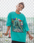 MARIA EMBROIDERY & PRINT RHINE STONE SHORT SLEEVE TEE