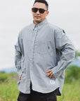 THUNDER FRANKEN EMBROIDERY LONG SLEEVED BUTTON-DOWN SHIRT