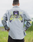 THUNDER FRANKEN EMBROIDERY LONG SLEEVED BUTTON-DOWN SHIRT