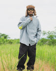 THUNDER FRANKEN EMBROIDERY LONG SLEEVED BUTTON-DOWN SHIRT
