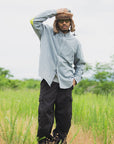 THUNDER FRANKEN EMBROIDERY LONG SLEEVED BUTTON-DOWN SHIRT