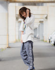 MAYO EMBROIDERY STRIPE EASY SLACKS
