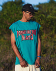 MAYO DRAGON EMBROIDERY SLEEVELESS TEE