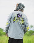 THUNDER FRANKEN EMBROIDERY LONG SLEEVED BUTTON-DOWN SHIRT