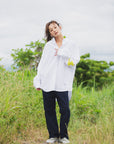 THUNDER FRANKEN EMBROIDERY LONG SLEEVED BUTTON-DOWN SHIRT
