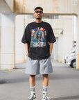 MARIA EMBROIDERY & PRINT RHINE STONE SHORT SLEEVE TEE