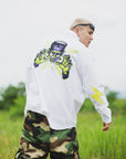 THUNDER FRANKEN EMBROIDERY LONG SLEEVED BUTTON-DOWN SHIRT
