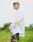 THUNDER FRANKEN EMBROIDERY LONG SLEEVED BUTTON-DOWN SHIRT