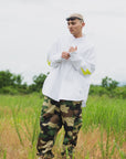 THUNDER FRANKEN EMBROIDERY LONG SLEEVED BUTTON-DOWN SHIRT