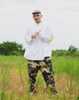THUNDER FRANKEN EMBROIDERY LONG SLEEVED BUTTON-DOWN SHIRT