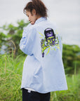 THUNDER FRANKEN EMBROIDERY LONG SLEEVED BUTTON-DOWN SHIRT