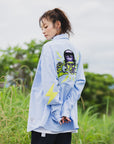 THUNDER FRANKEN EMBROIDERY LONG SLEEVED BUTTON-DOWN SHIRT
