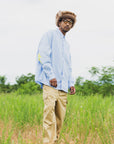 THUNDER FRANKEN EMBROIDERY LONG SLEEVED BUTTON-DOWN SHIRT