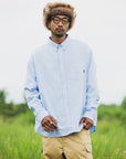 THUNDER FRANKEN EMBROIDERY LONG SLEEVED BUTTON-DOWN SHIRT