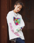 A SKELETON IN THE CLOSET EMBROIDERY LONG SLEEVE TEE